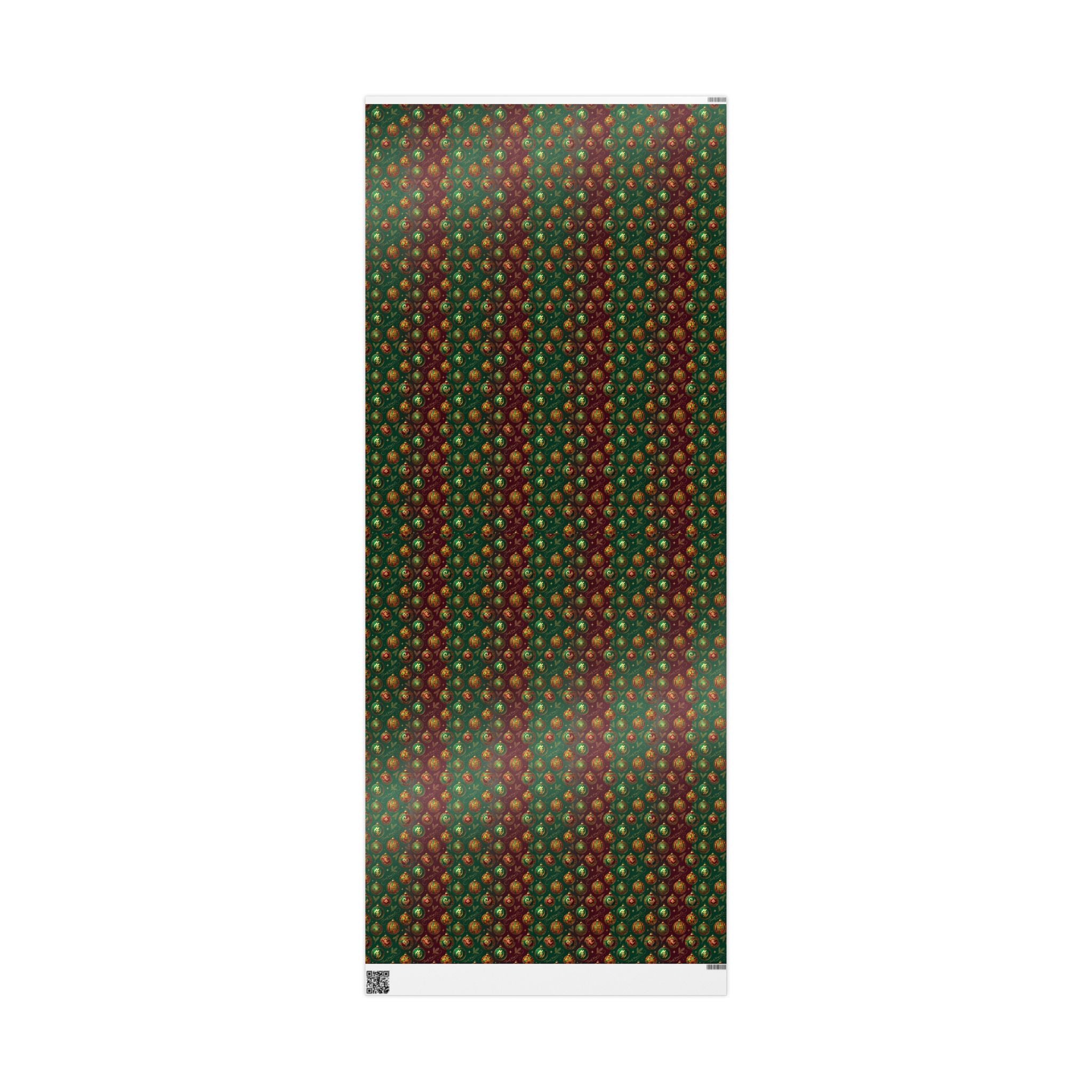 Golden Afrocentric Ornament Pattern — African American Gift Wrap by Family Wrap Co.