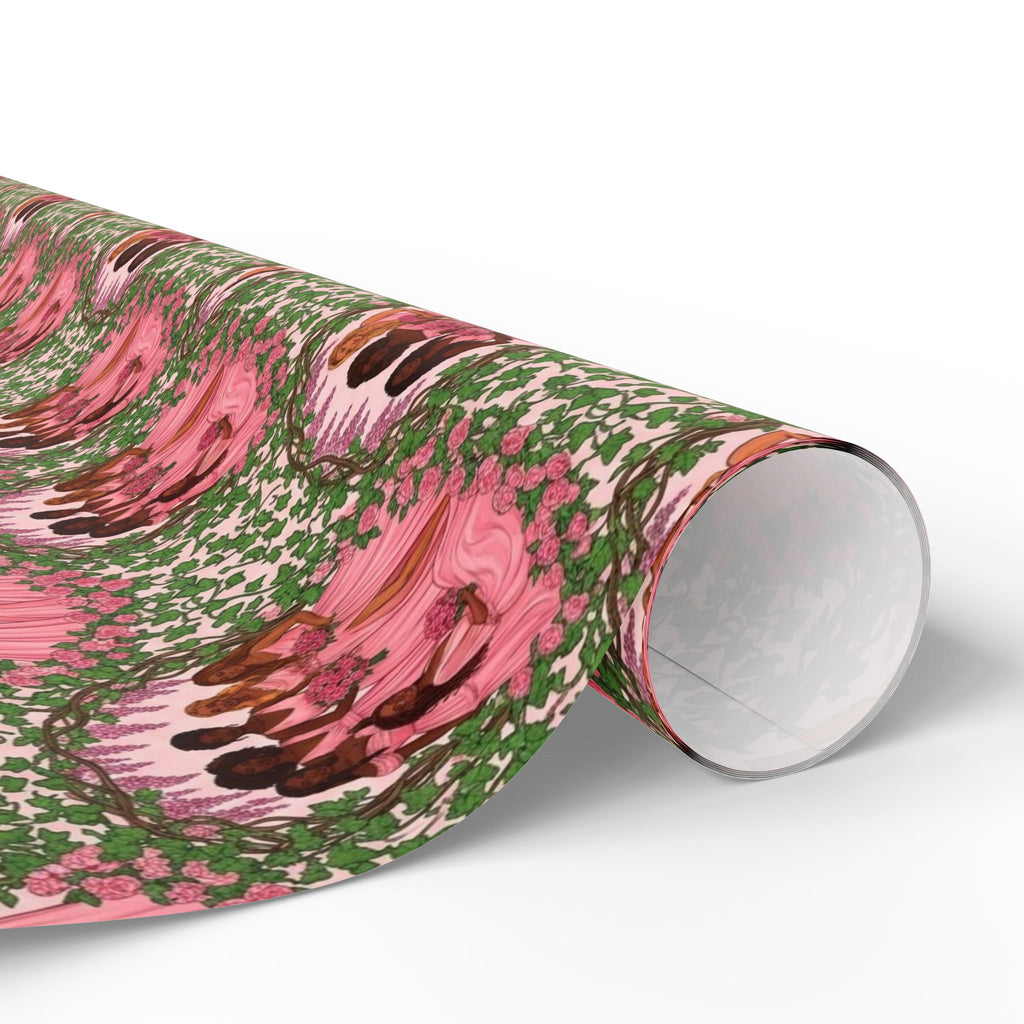 Pink & Green Garden Party Wrapping Paper — Family Wrap Co.