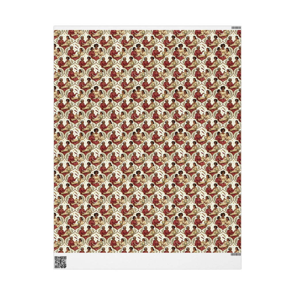 Crimson Cream Mentorship Circle Wrapping Paper — Family Wrap Co.