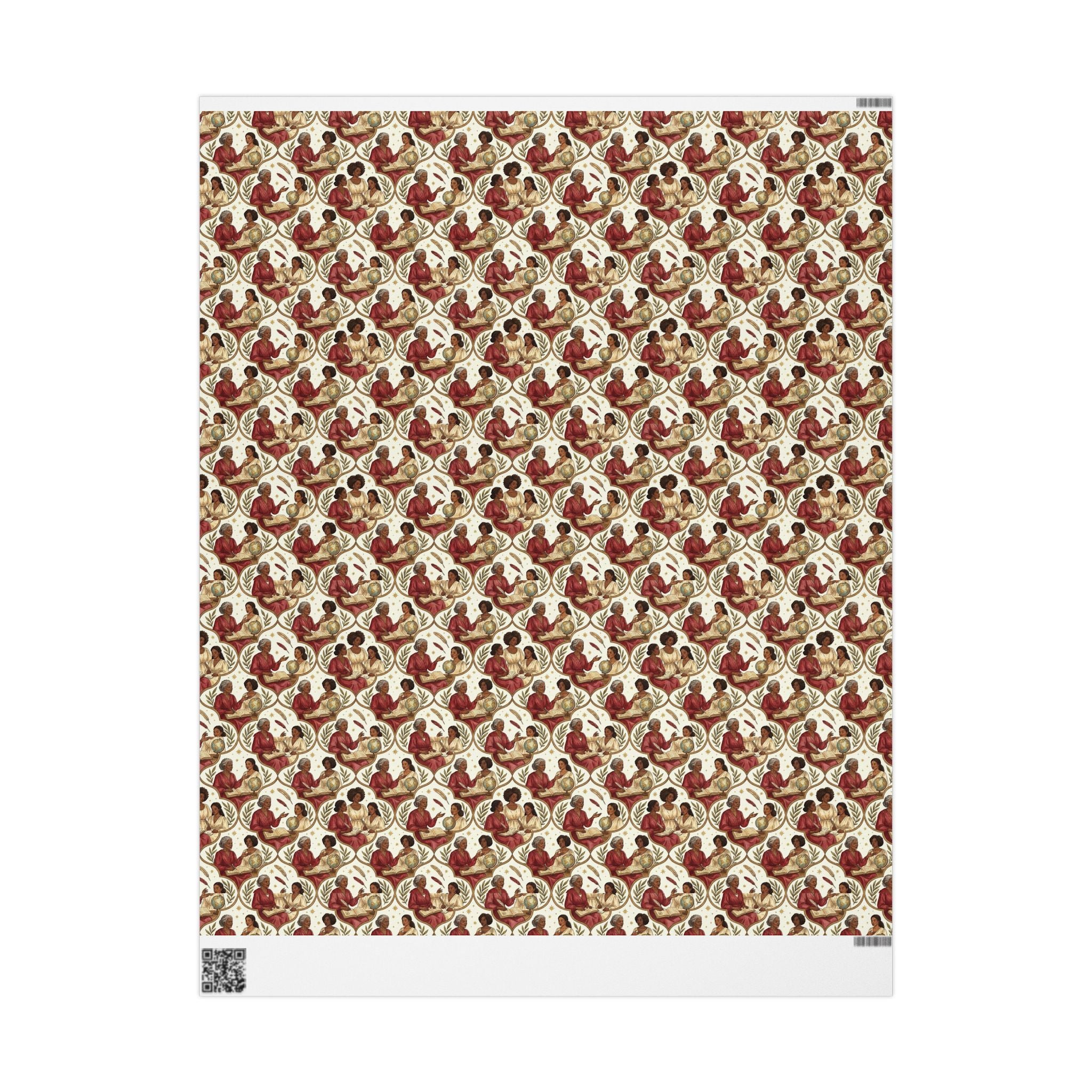 Crimson Cream Mentorship Circle Wrapping Paper — Family Wrap Co.