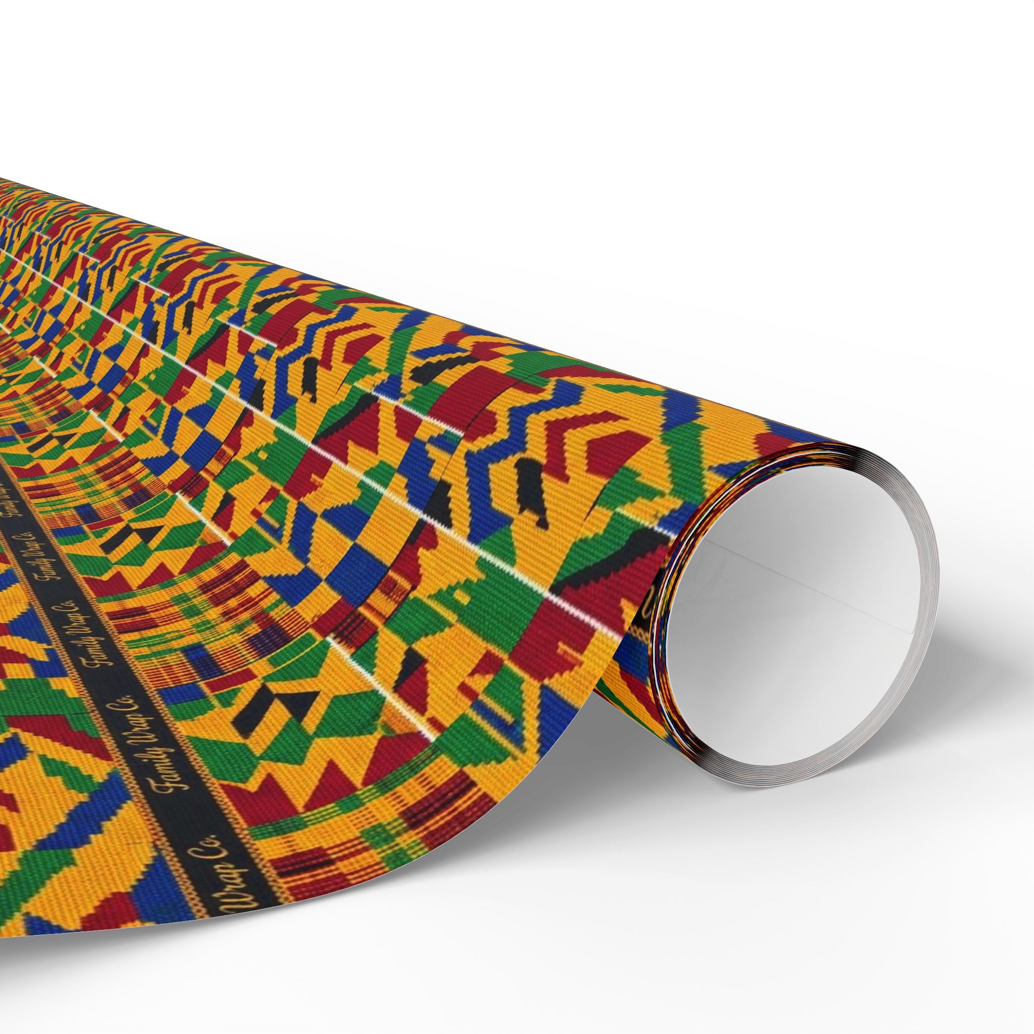 Kente Cloth Heritage Pattern — African American Gift Wrap by Family Wrap Co.