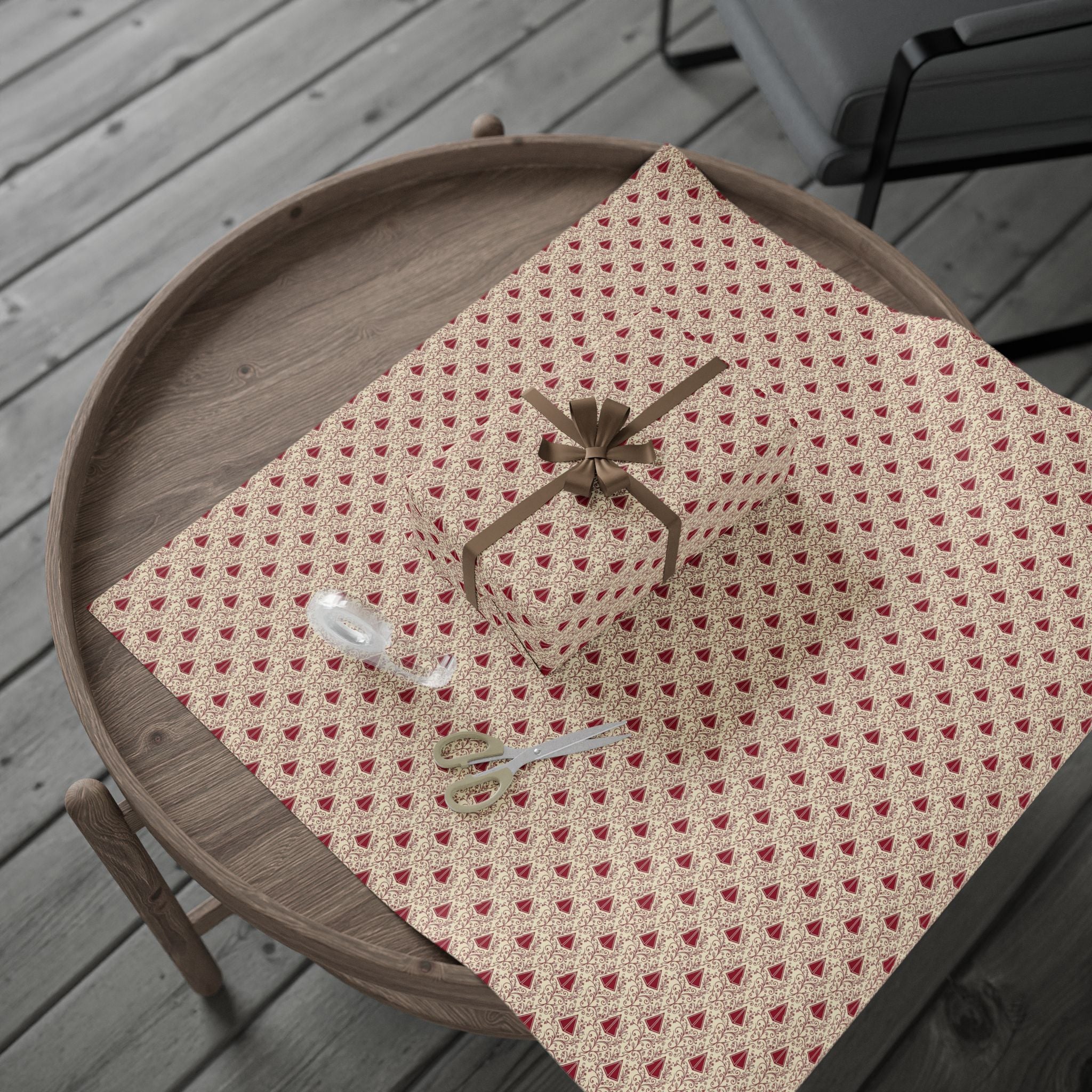 Pyramid & Filigree Statement Pattern — African American Gift Wrap by Family Wrap Co.