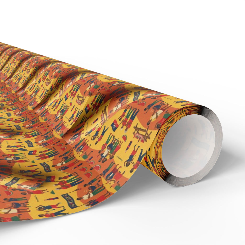Freedom Day Jubilee Pattern — African American Gift Wrap by Family Wrap Co.